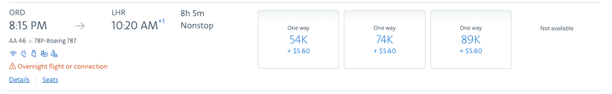AAdvantage ORD-LHR